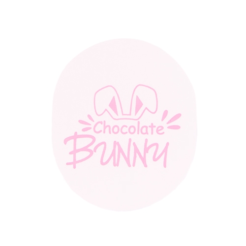 Label Chocolate Bunny shiny white matte pink 500pcs