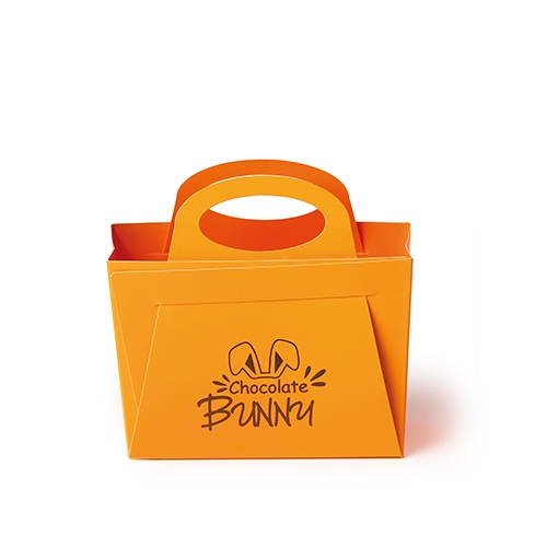 Bag with handle Chocolate Bunny apricot orange opaque