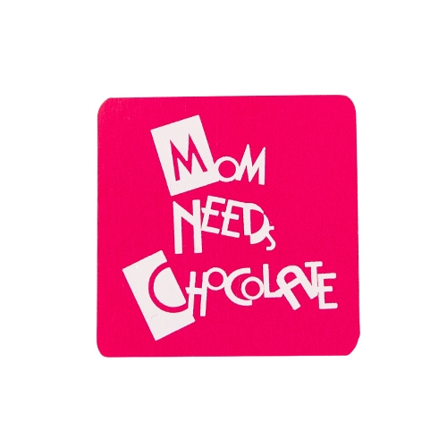 Label mom needs chocolate shiny fuchsia white 500pcs