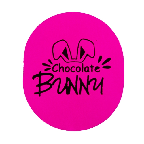 Label Chocolate Bunny shiny fuchsia shiny pink 500pcs