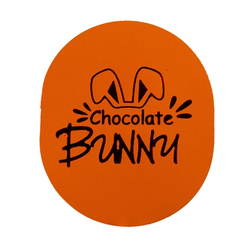 Label Chocolate Bunny shiny orange shiny brown 500pcs