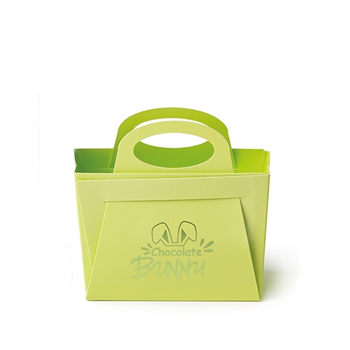 Bag with handle Chocolate Bunny pistache opaque