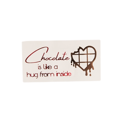 Label Chocolate is like a hug from inside shiny white/shiny red/shiny brown 500pcs