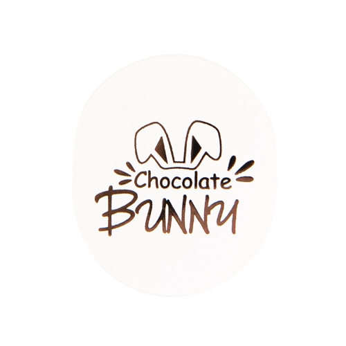 Label Chocolate Bunny shiny white shiny brown 500pcs