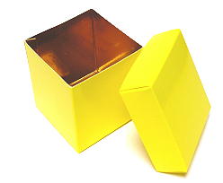 Cubebox appr. 250gr Yellow laque Gold