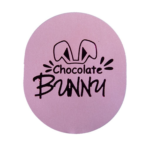 Label Chocolate Bunny matte pink azalea 500pcs