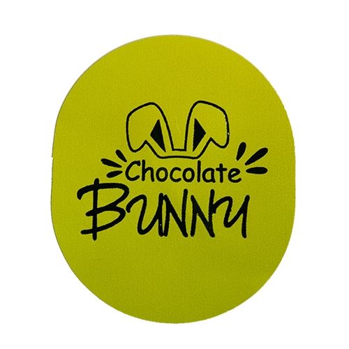 Label Chocolate Bunny shiny lime shiny green 500pcs